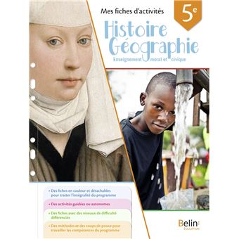 Mes fiches d'activités Histoire Géographie EMC 5e
