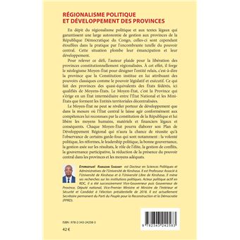Régionalisme politique et développement des provinces