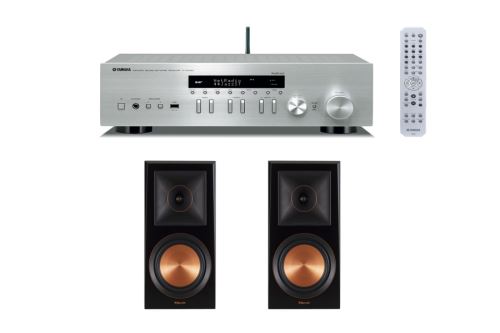 Amplificateur Yamaha MusicCast RN402 Argent + Enceinte Klipsch RP-600M Ebony Vendue par paire