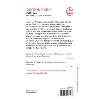 Journal - Les années d'exil 1949-1967