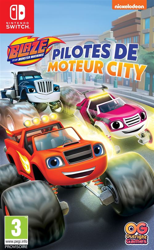 Pochette avant du jeu Blaze et les Monster Machines: Pilotes de Moteur City Nintendo Switch