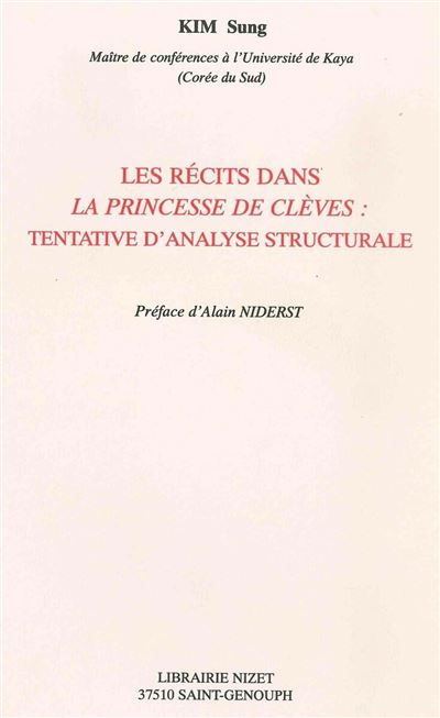 Les recits dans la princesse de cleves