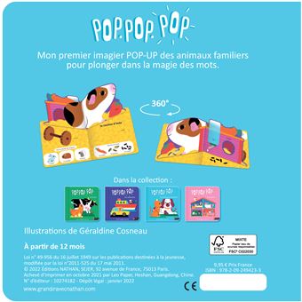 Pop Pop Pop: Mon imagier Pop-up des animaux familiers