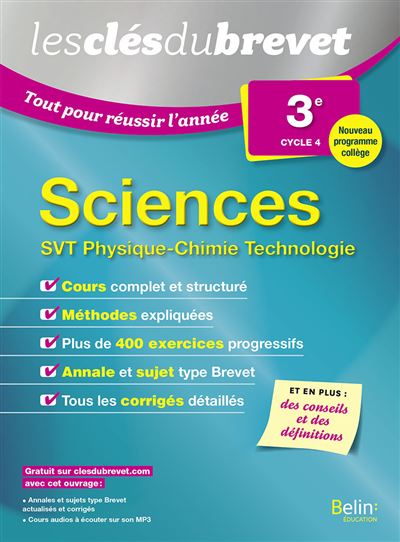 Sciences (SVT, Physique-chimie, Technologie) - 3ème - Mélanie Joubel - broché