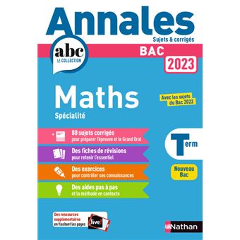 Annales BAC 2023 Maths Terminale - Corrigé