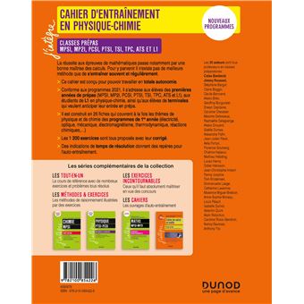 Cahier d'entrainement en physique-chimie