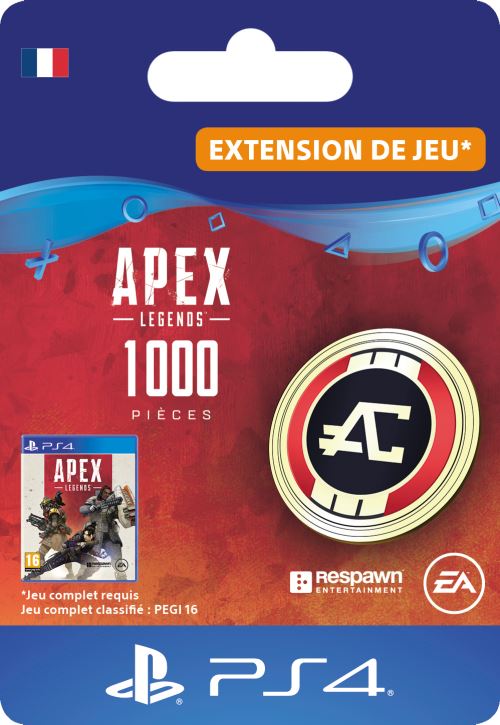 Pochette avant du jeu Code de téléchargement APEX Legends: 1000 Pièces Apex PS4