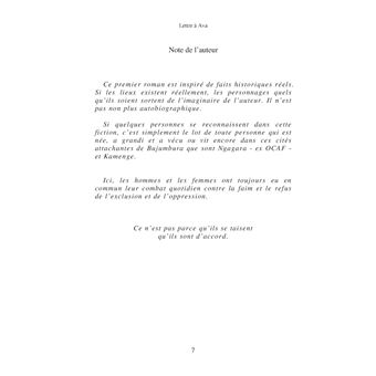 Lettre à Ava