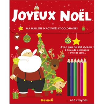 Ma Mallette D Activites Et Coloriages Joyeux Noel Fond Rouge Boite Ou Accessoire Collectif Marie Morey Achat Livre Fnac