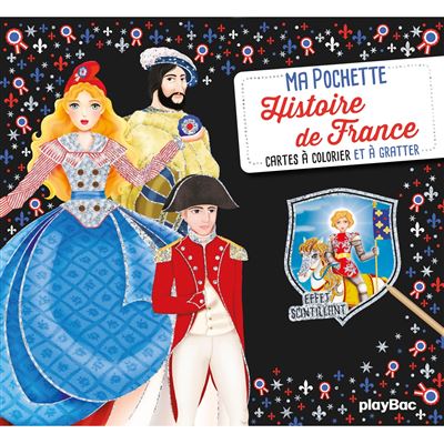 Ma pochette Histoire de France - Cartes à gratter et à colorier