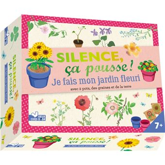 Silence ça pousse je fais mon jardin fleuri - coffret avec accessoires