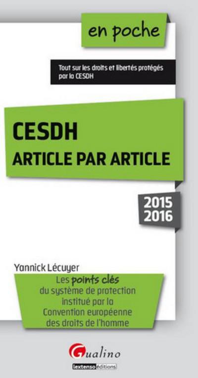 Cesdh, article par article
