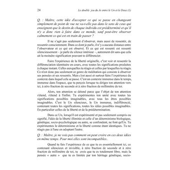 Le double jeu du Je entre le Un et le Deux (1)