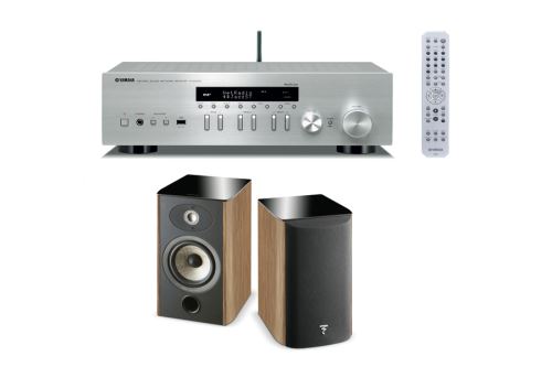 Amplificateur Yamaha MusicCast RN402 Argent + Enceinte colonne Focal Aria 906 Prime Walnut Vendue par paire