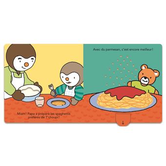 T'choupi mange comme un grand