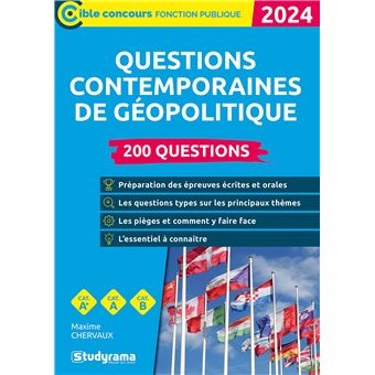 Questions contemporaines de géopolitique – 200 questions (Catégories A+, A et B – Édition 2024)