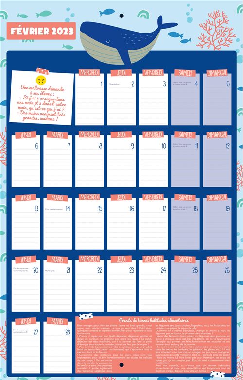 Organiseur Junior Mémoniak, calendrier mensuel scolaire pour enfants. De  septembre 2022 à août 2023, Edition 2023-2024 - Editions 365