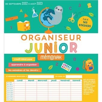 Calendrier Pour Enfant 2023 Organiseur Junior Mémoniak, Calendrier Mensuel Scolaire Pour Enfants Sept.  2022-Août 2023 - Dernier Livre De Editions 365 - Précommande & Date De  Sortie | Fnac