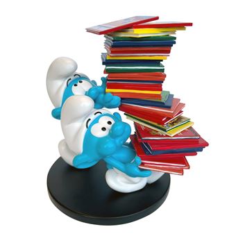 Figurine de collection Les Schtroumpfs pile d'albums