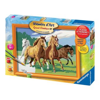 Kit créatif Chevaux sauvages Ravensburger Numéro d’Art Grand Format - 1