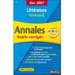 Annales Bac Sujets corrigés Lettres Term L