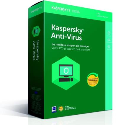 Kaspersky Antivirus 2018 1 Poste 1 An