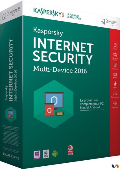 Kaspersky Internet Security 2016 Multi-Device 5 Postes 1 An