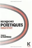 Recherches poïétiques