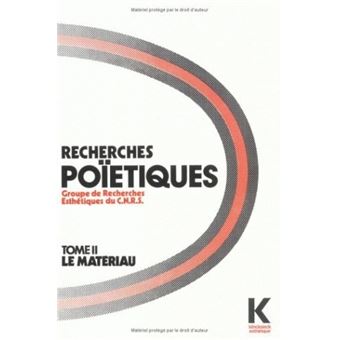 Recherches poïétiques