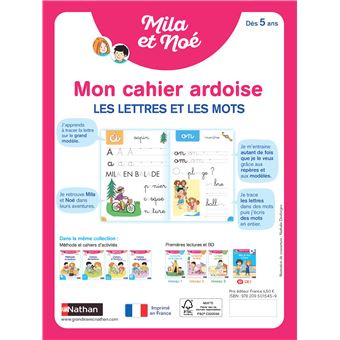 Mon cahier ardoise - Les lettres et les mots dès 5 ans