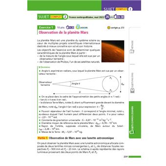 Annales BAC 2023 Physique Chimie Terminale - Corrigé