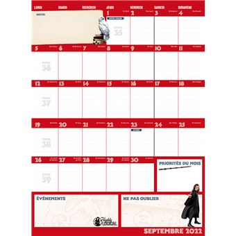 Mon calendrier organiseur Harry Potter - Primaire et Collège