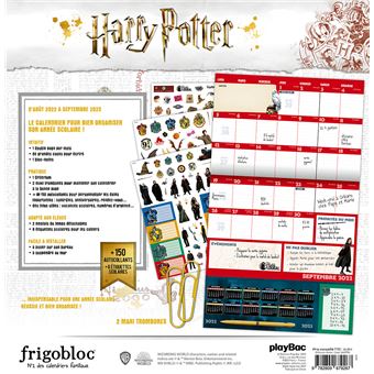 Mon calendrier organiseur Harry Potter - Primaire et Collège