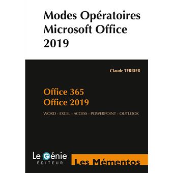 Modes opératoires Microsoft Office 2019