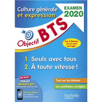 Objectif BTS Culture générale et expression, examen 2020