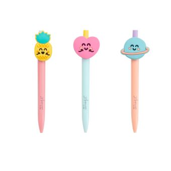 Set de 3 stylos Mr. Wonderful avec personnages