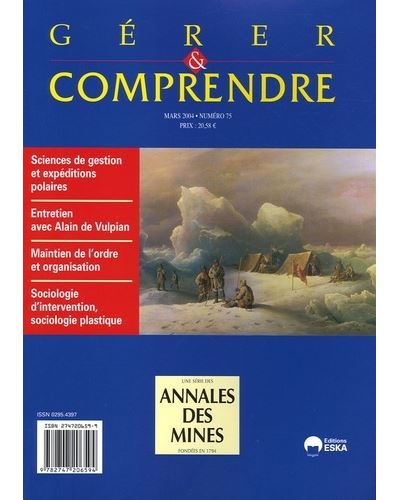 Gerer et comprendre n 75-mars 2004