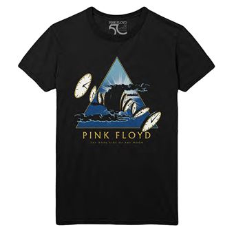 T-Shirt Pink Floyd Melting Clocks Unisex Noir