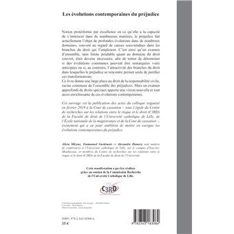 Les évolutions contemporaines du préjudice