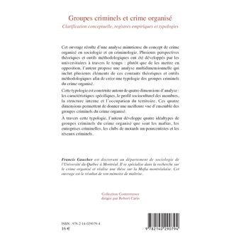 Groupes criminels et crime organisé