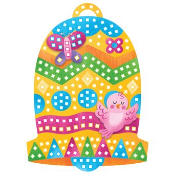 Mosaïques joyeuses Pâques - pochette avec accessoires