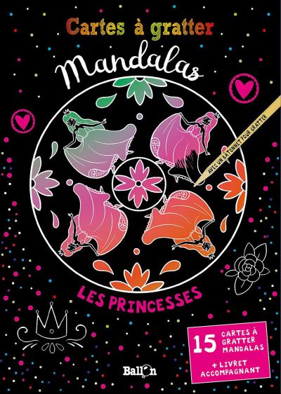 Cartes à gratter Mandalas Les princesses