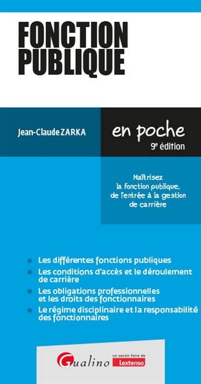 Fonction publique, 7ème édition - Jean-Claude Zarka - Poche