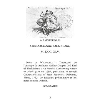 Essai sur le mérite et la vertu