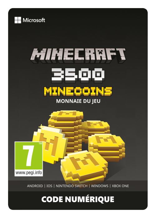 Code de telechargement extension DLC Minecraft Minecoins Pack 3500 Coins