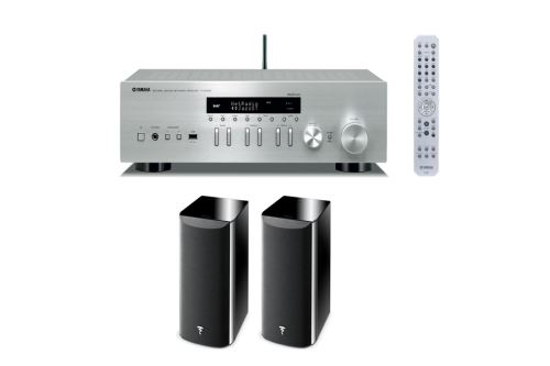 Amplificateur Yamaha MusicCast RN402 Argent + Enceinte Bibliothèque Focal Aria 906 Black High Gloss Vendue par paire