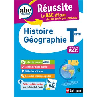 Abc Du Bac Reussite Le Bac Efficace Histoire Geographie Terminale Broche Collectif Achat Livre Fnac