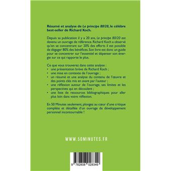 Le principe 80/20 (Résumé et analyse du livre de Richard Koch)