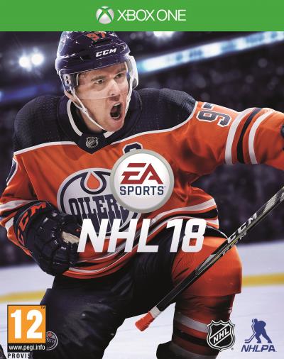 Pochette avant du jeu NHL 18 Xbox One