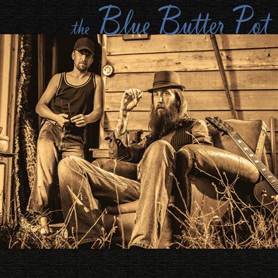 Blue butter pot